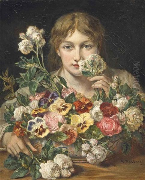 Scented Flowers Oil Painting by Jean-Francois Portaels