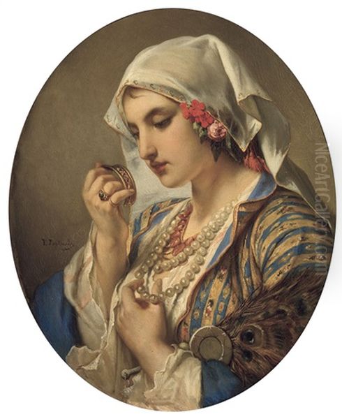 La Belle Oil Painting by Jean-Francois Portaels