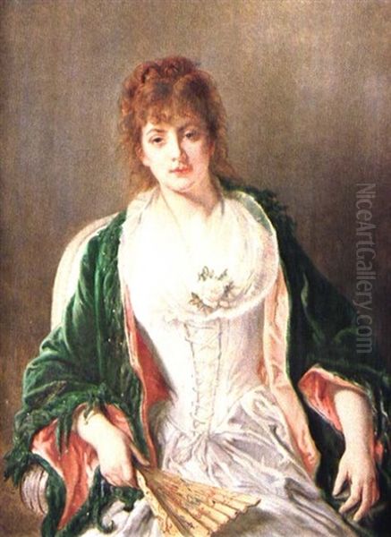 Portrait De Rose Caron by Jean-Francois Portaels