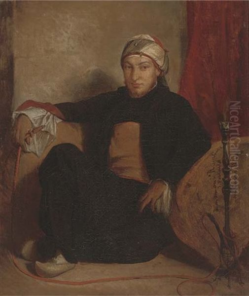 A Smoke In A Cairo Interior Oil Painting by Jean-Francois Portaels