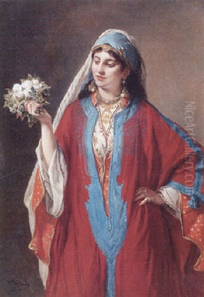 Souvenir Du Caire Oil Painting by Jean-Francois Portaels