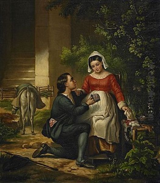 Frieri Oil Painting by Hippolyte Portelette