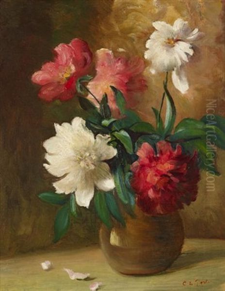 Still Life With Flowers Oil Painting by Charles Porter