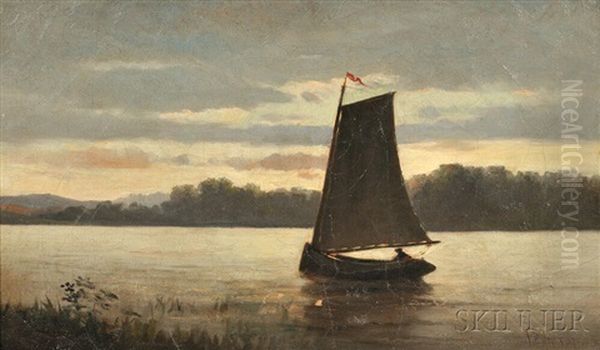 Spot Pond Oil Painting by Frederick James Porter