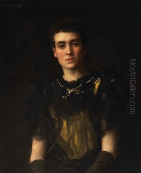 Female Portrait Study Oil Painting by Maud Porter