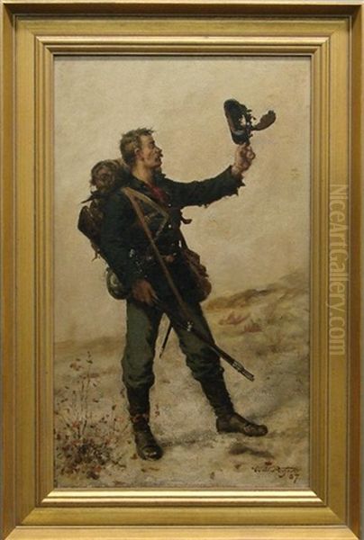 Civil War Soldier Oil Painting by William Arnold Porter