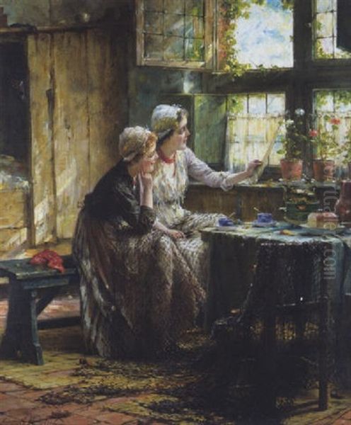 Op De Uitkijk Oil Painting by Edward Antoon Portielje