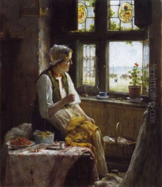 Het Verstelwerk Oil Painting by Edward Antoon Portielje