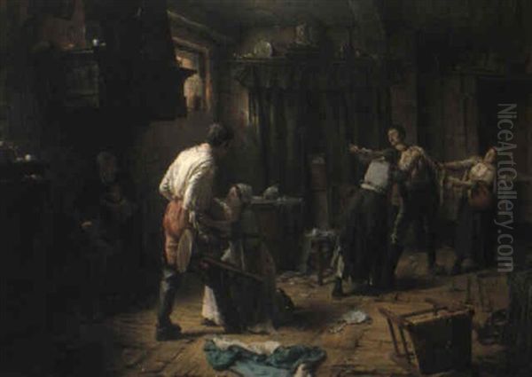 El Tramposo Oil Painting by Edward Antoon Portielje