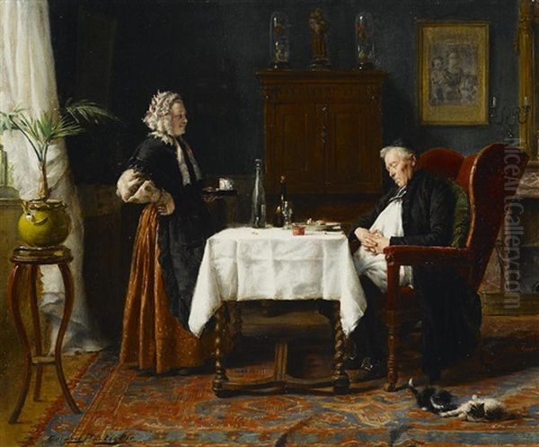 Quietude Oil Painting by Gerard Jozef Portielje