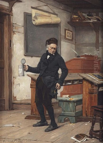 The Clumsy Professor Oil Painting by Gerard Jozef Portielje