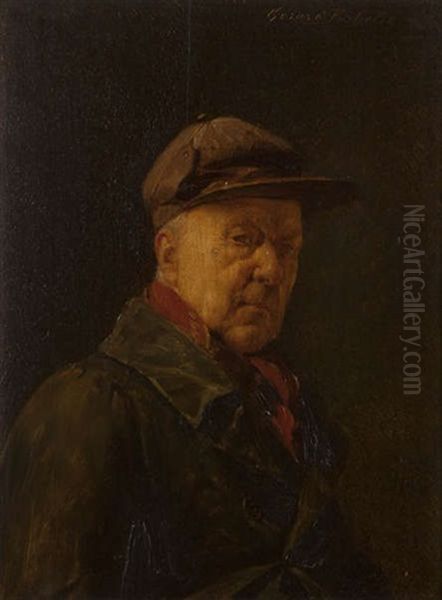 Portrait D'un Homme Oil Painting by Gerard Jozef Portielje