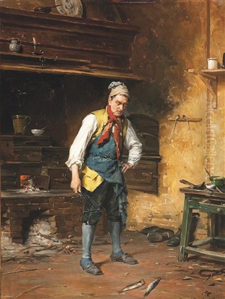 Het Ongelukje Oil Painting by Gerard Jozef Portielje