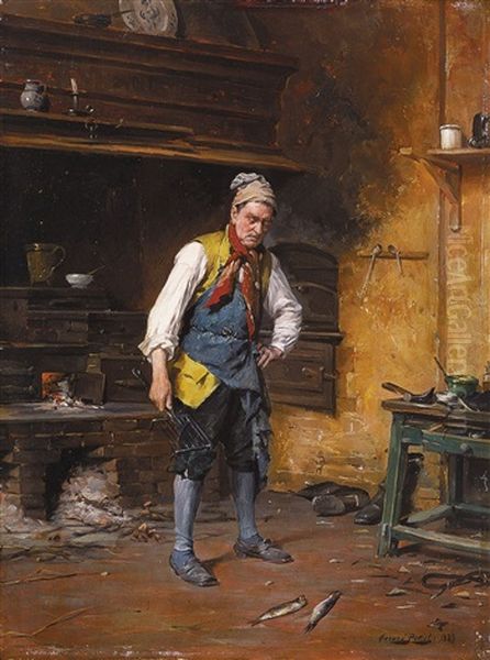 De Onhandige Kok Oil Painting by Gerard Jozef Portielje