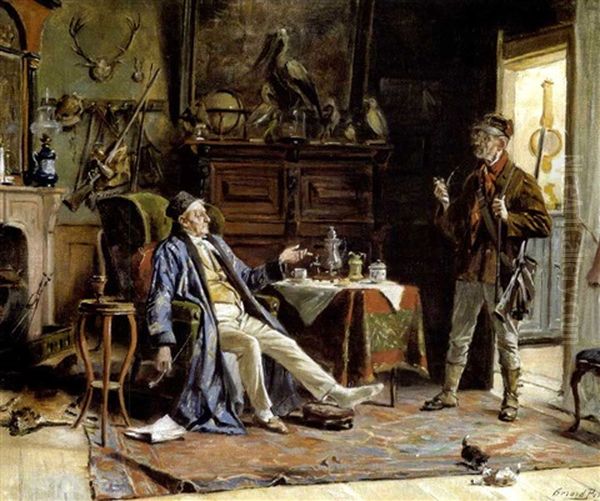 Ouverture De La Chasse Oil Painting by Gerard Jozef Portielje