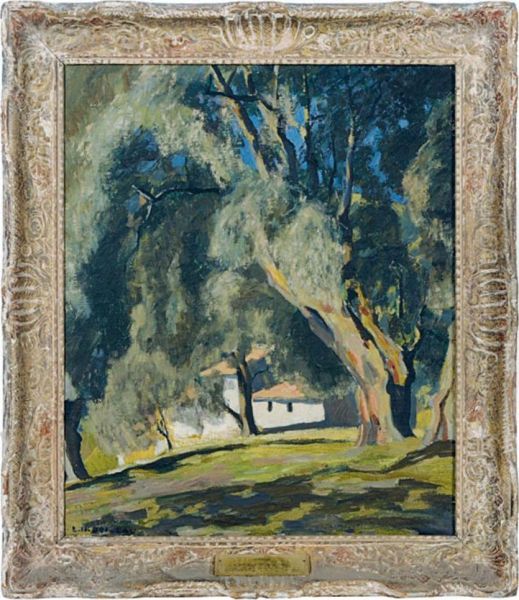 House In The Woods Oil Painting by Louis Hippolyte Boileau