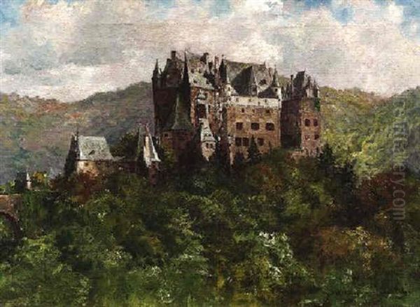 Burg Eltz Oil Painting by Jan Portielje