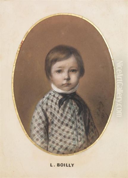 Portrait D'enfant Oil Painting by Julien Leopold Boilly