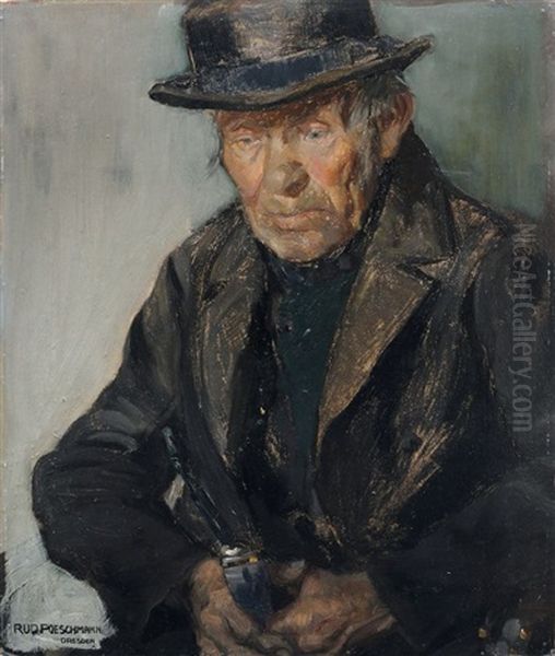 Frankischer Bauer Oil Painting by Rudolf Poeschmann