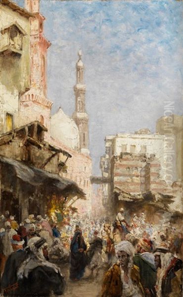 Auf Dem Arabischen Markt Oil Painting by Felix Possart