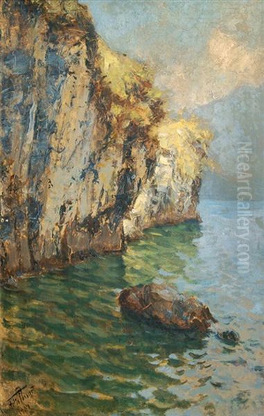 At Lake Como Oil Painting by Felix Possart