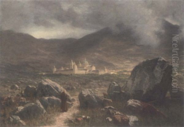 San Lozenzo Do Escorial Oil Painting by Felix Possart