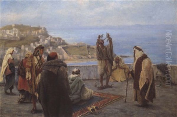 Auf Der Terrasse In Tanger Oil Painting by Felix Possart