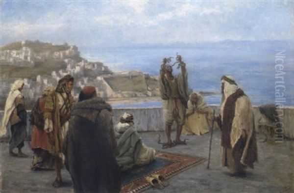 Auf Der Terrasse In Tanger Oil Painting by Felix Possart