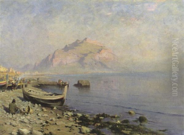 Die Bucht Von Capri Oil Painting by Felix Possart