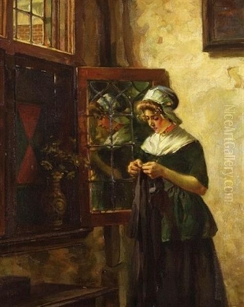 Frau Am Fenster by Rudolf Possin