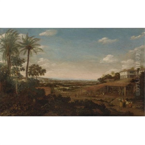 The Sugar Mill Oil Painting by Frans Jansz Post