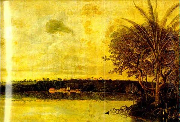 View Of The Town And Homestead Of Frederik In Paraiba, Brazil Oil Painting by Frans Jansz Post