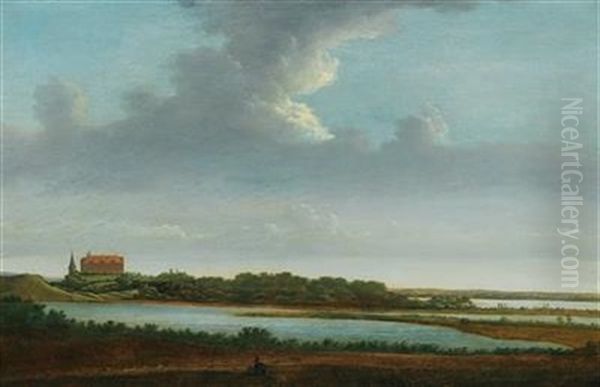 Plon Castle Oil Painting by Pieter Jansz Post