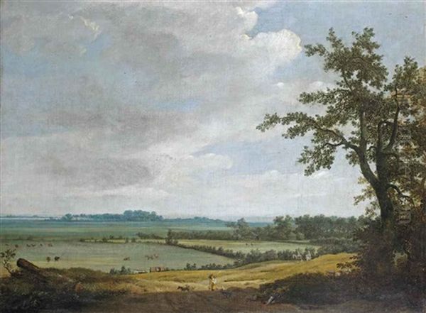 A Panoramic View Of The Dunes Of Haarlem Oil Painting by Pieter Jansz Post