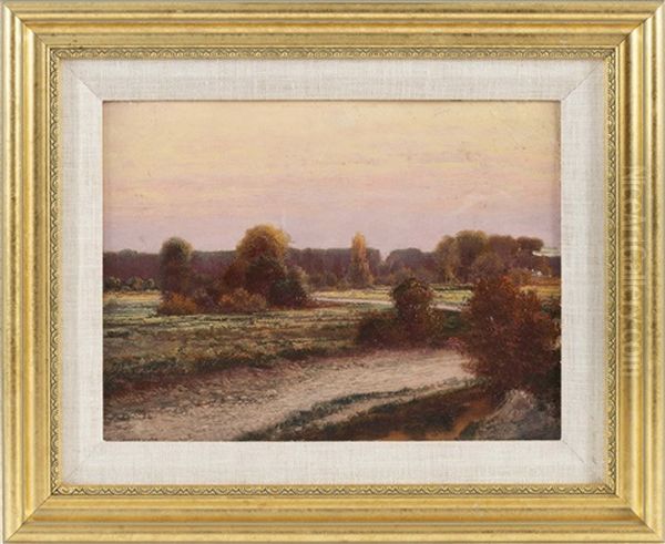 Sunset Over The Marsh Oil Painting by William Merritt Post