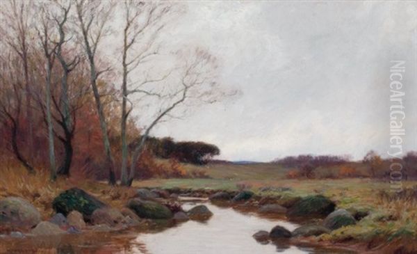 Late Fall Oil Painting by William Merritt Post