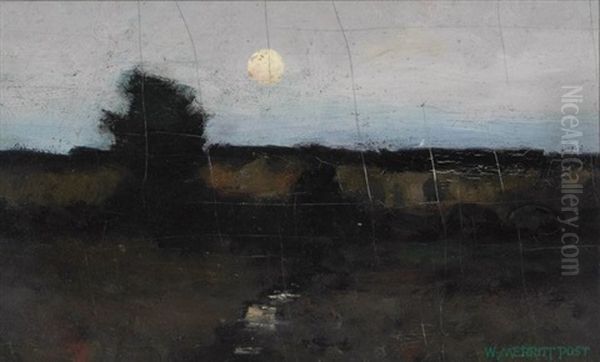 Moonlight Oil Painting by William Merritt Post