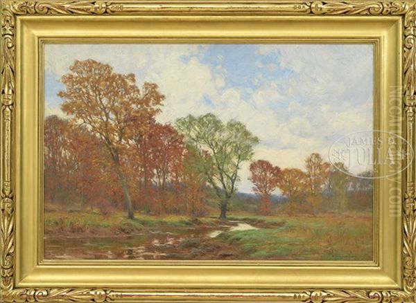 Autumn Stream Oil Painting by William Merritt Post