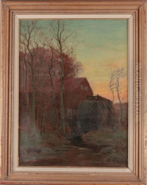 The Mill At Sunset Oil Painting by William Merritt Post