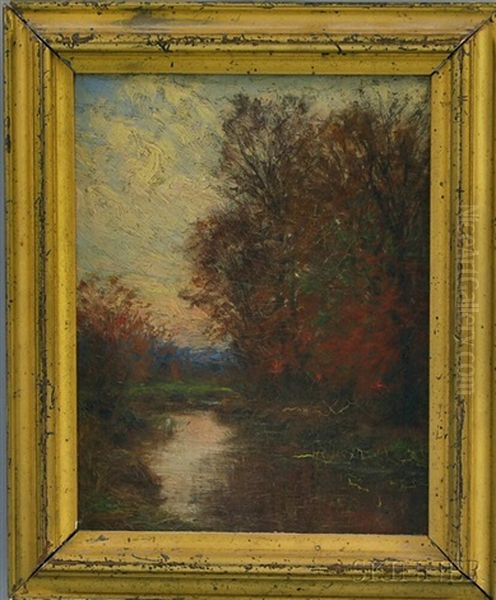 The Mill Pond Oil Painting by William Merritt Post