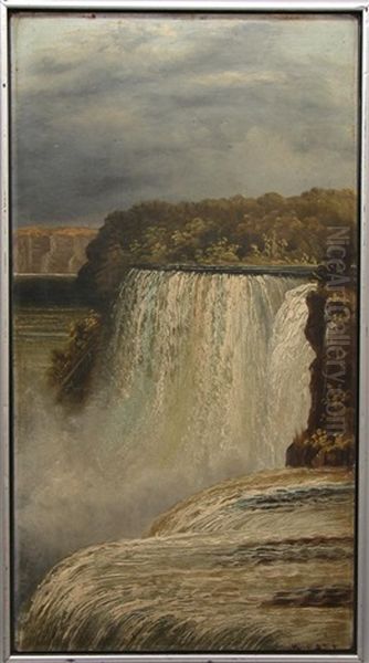 Niagara Falls Landscape Oil Painting by William Merritt Post