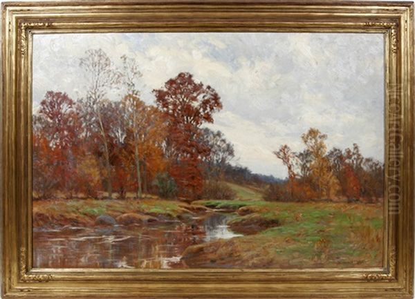 Connecticut Autumn Landscape by William Merritt Post