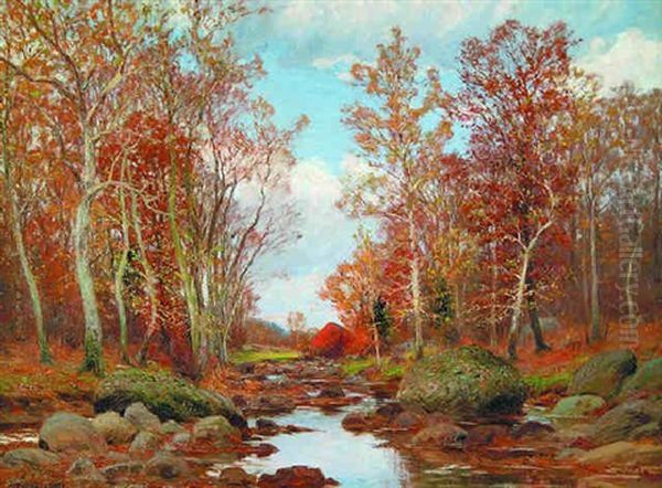 Autumn Oil Painting by William Merritt Post