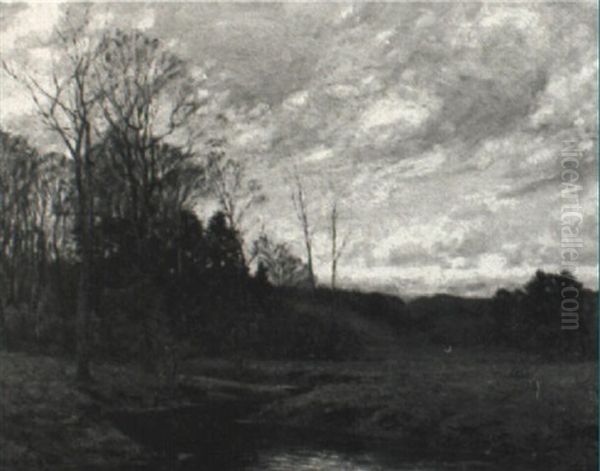 Landscape With Brook Oil Painting by William Merritt Post