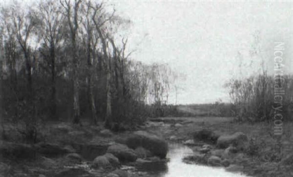 Stoney Brook Oil Painting by William Merritt Post