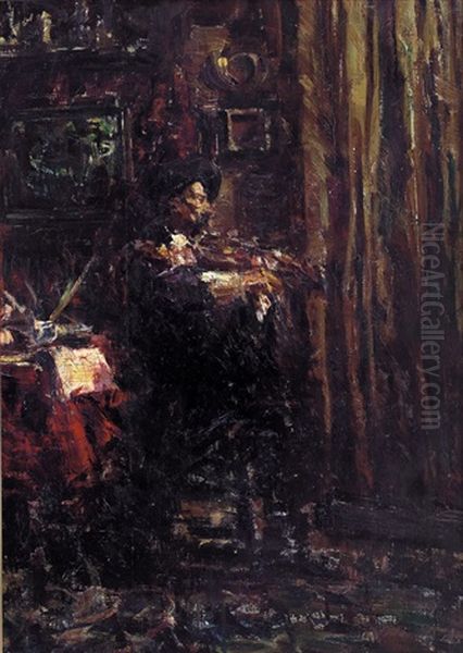 Il Violinista Oil Painting by Luca Postiglione