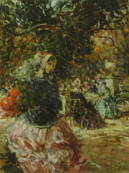 In The Garden Oil Painting by Luca Postiglione