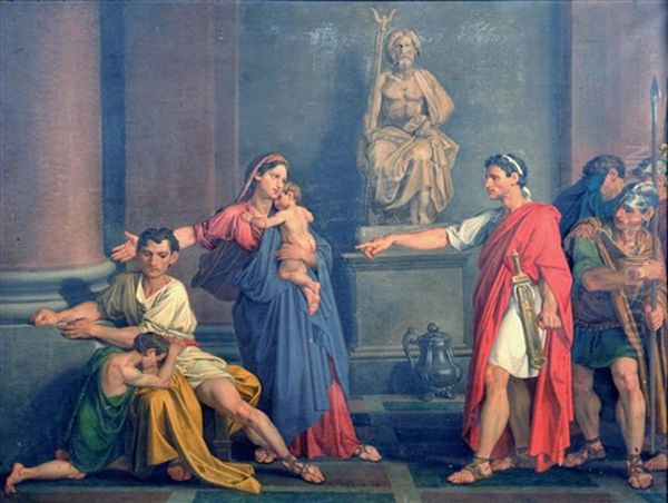 Imperatore Claudio In Casa Di Valerio Asiatico Oil Painting by Raffaele Postiglione