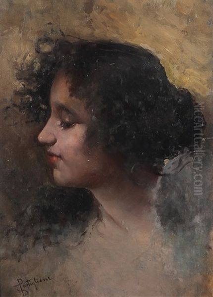 Profilo Di Ragazza Oil Painting by Salvatore Postiglione