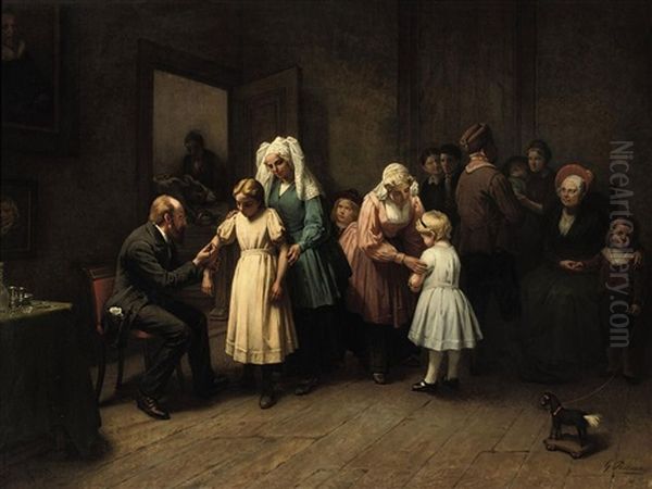 The Vaccination Room Oil Painting by Gerritt Postma